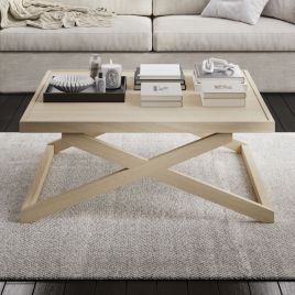 SAVELLE Wooden Large Coffee Table - Blonde