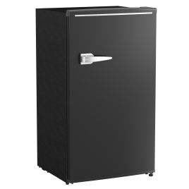 HERON Under Counter Fridge Small Retro Refrigerator Black
