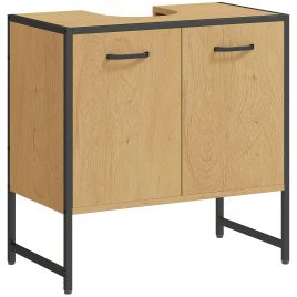 HERON Bathroom Vanity Unit Under Sink Storage Cabinet Natural
