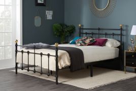 Birlea Atlas Black Metal Bed Frame - Double 4ft6