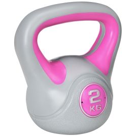 SPORTEDGE Kettlebell Kettle Bells with Handle Pink and Grey