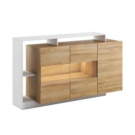 Pantheon Haven Sideboard with 3 Doors - Oak and White