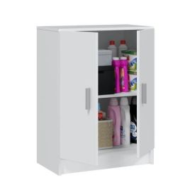 Marion 2 Door Wide Wall Storage Cupboard - White