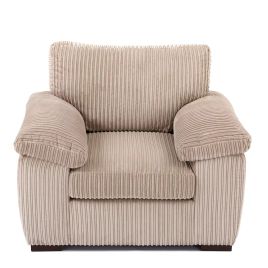 Armchair AMALFI Standard Back Jumbo Cord Armchair - Cream