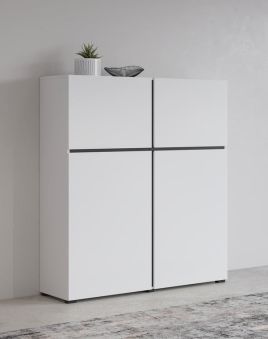 Sideboard - TAYLOR Highboard White 119cm