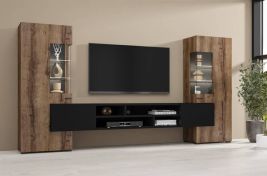 TV Cabinet - DAVEY TV Unit Oak Monastery 270cm