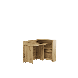 Office Desk - WILLA Convertible Hidden Desk Left Side Oak Artisan 90cm