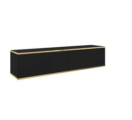 Display Rack - MAYA Display Cabinet Black 135cm