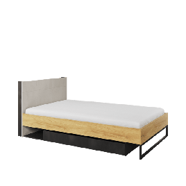 Single Bed - BARCENA Wooden Bed Oak Hickory