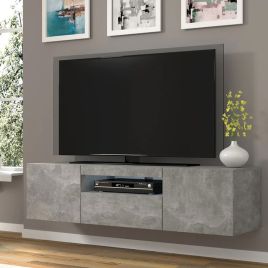 AURIELLE TV Cabinet Concrete Grey with LED 150cm