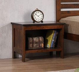 Bedside Table - CROMER Nightstand Antique Oak 40cm