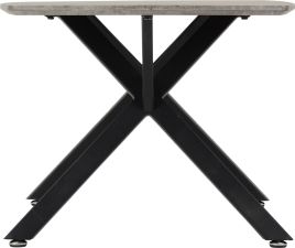 Athens Oval Coffee Table - Concrete Effect Black