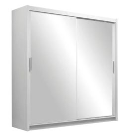 Avant 150cm Full Mirrored Sliding Wardrobe - Black