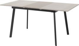 Avery Extending Dining Table - Concrete Grey Oak Effect Black