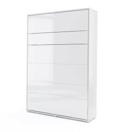 ArtNest Vertical Wall Bed 140cm - White Gloss