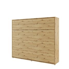 ArtNest Horizontal Wall Bed 160cm with Shelves - Oak Artisan