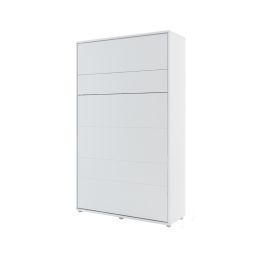 ArtNest Vertical Wall Bed 120cm with Shelf - White Matt