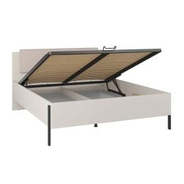 ALDEN EU King Size Fabric Ottoman Storage Bedframe - Beige