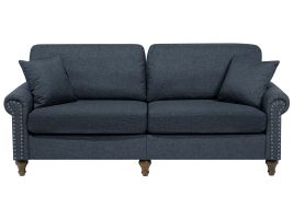 3 Seater Fabric Sofa Dark Grey OTRA II