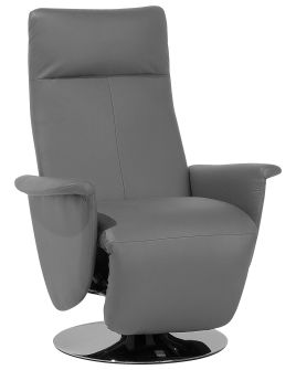 Faux Leather Recliner Chair Grey PRIME