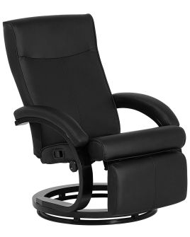 Faux Leather Recliner Chair Black MIGHT