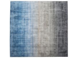 Viscose Rug 200x200cm Grey and Blue