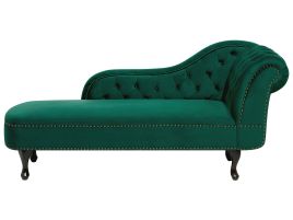 Right Hand Chaise Lounge Velvet Green NIMES