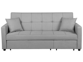 Fabric Sofa Bed Grey GLOMMA