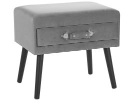 Velvet Side Table Grey EUROSTAR