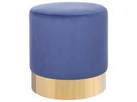 Velvet Pouffe Blue SOPHIA