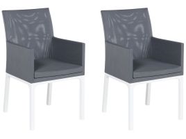 Set of 2 Garden Chairs Grey BACOLI