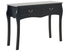 2 Drawer Console Table Black KLAWOCK