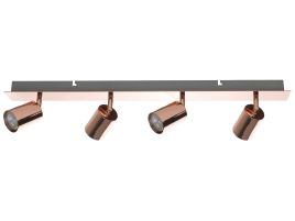 4 Light Spotlight Metal Bar Copper TIGRIS
