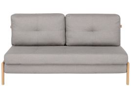 Fabric Sofa Bed Light Grey EDLAND