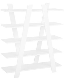 5 Tier Bookcase White ESCALANTE