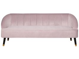 3 Seater Velvet Sofa Pink ALSVAG