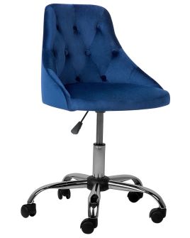 Velvet Desk Chair Cobalt Blue PARRISH