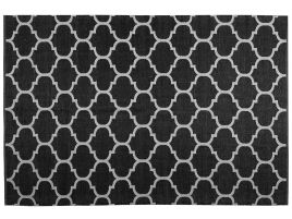 Reversible Area Rug 160x230cm Black and White