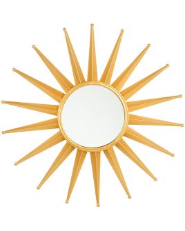 Metal Sunburst Wall Mirror 60cm Gold