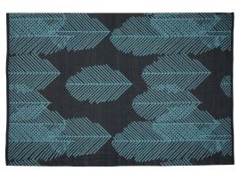 Reversible Area Rug 140x200cm Black and Blue