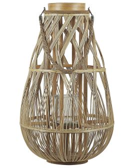 Wooden Candle Lantern 56 cm Natural TONGA