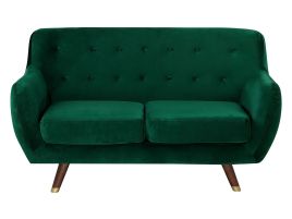 2 Seater Velvet Sofa Emerald Green BODO
