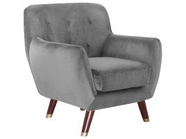 Velvet Armchair Grey BODO