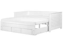 Wooden EU Single to Super King Size Daybed with Storage White CAHORS