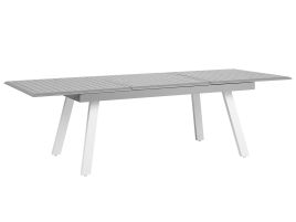 Extending Garden Dining Table 175/255 x 100 cm Grey PERETA
