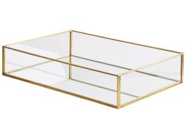 Mirrored Decorative Tray Gold