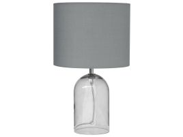 Table Lamp Transparent with Grey DEVOLL