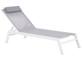 Aluminium Reclining Sun Lounger Grey CATANIA II