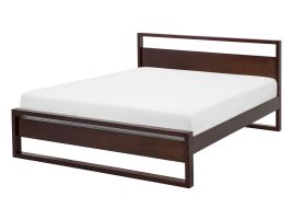 Wooden EU Double Size Bed Dark GIULIA