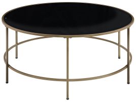 Coffee Table Black with Gold FLORENCE